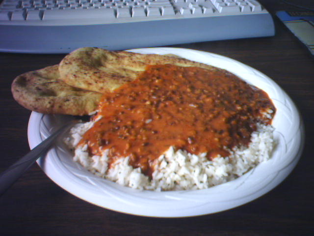 dal makhani + rice + naan