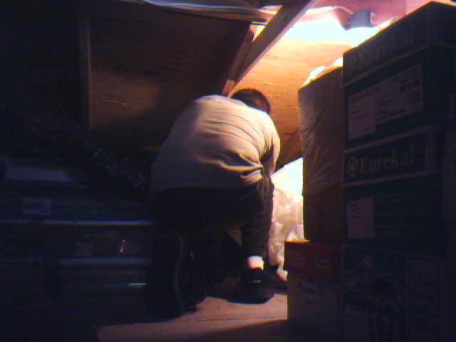 stealing backpacking stuff from the attic