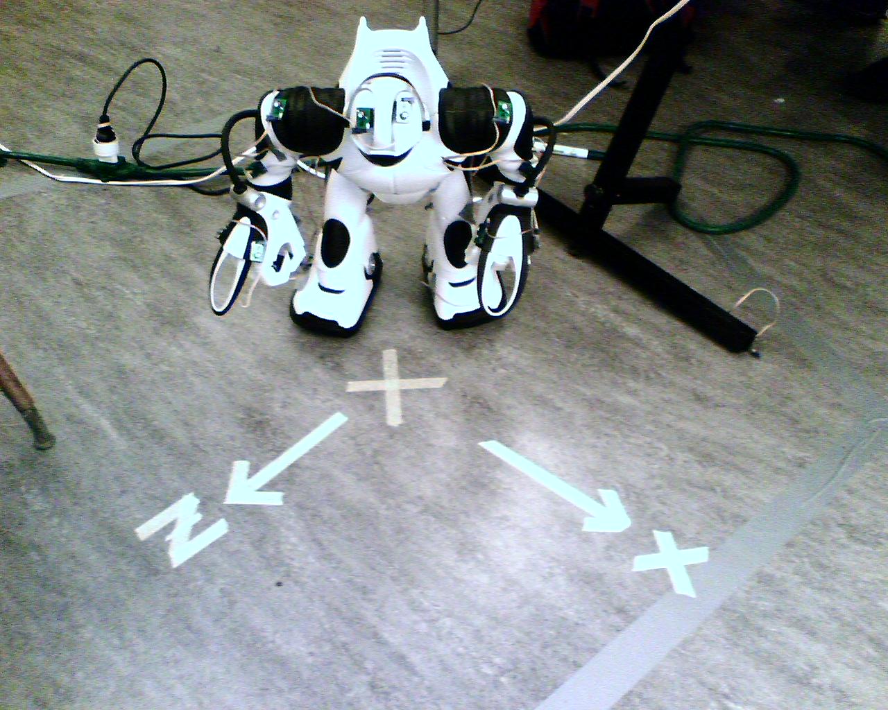 robosapien considers the axes