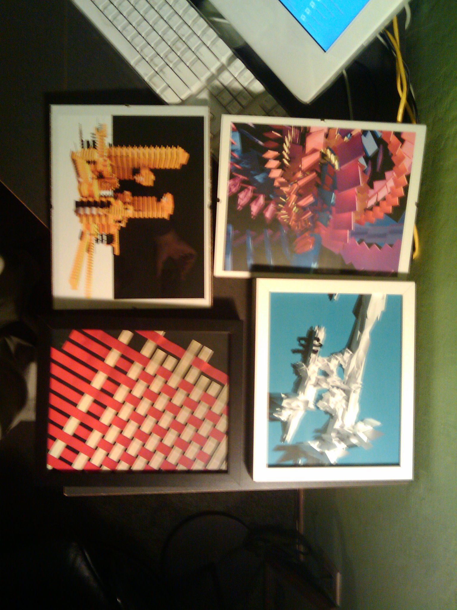 printed, cut, and mounted