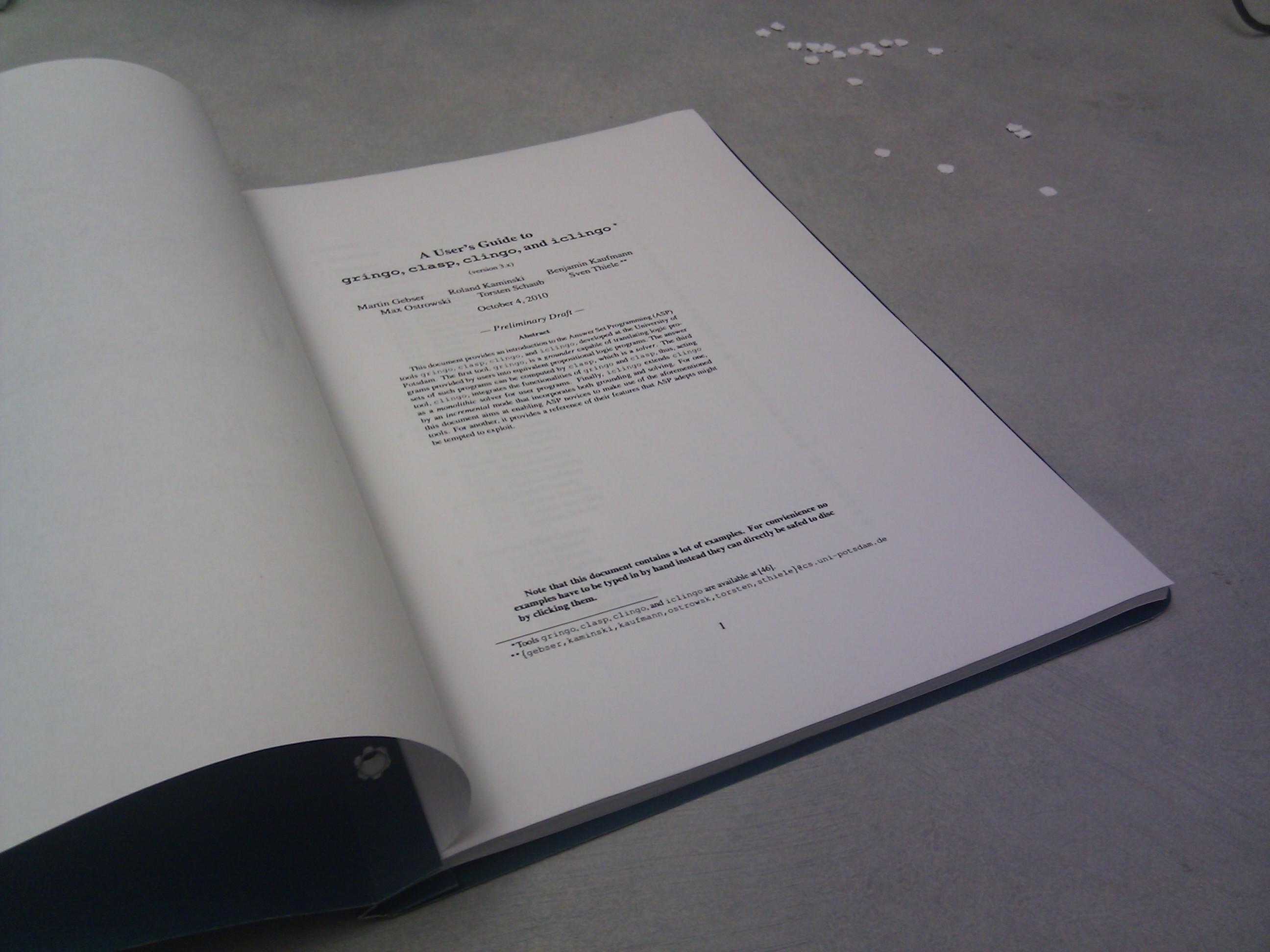 Gringo and Clasp: On the Frontiers of Logic