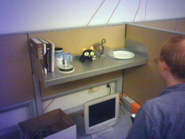 jeff gets super excited and invites me to celebrate his cube-warming