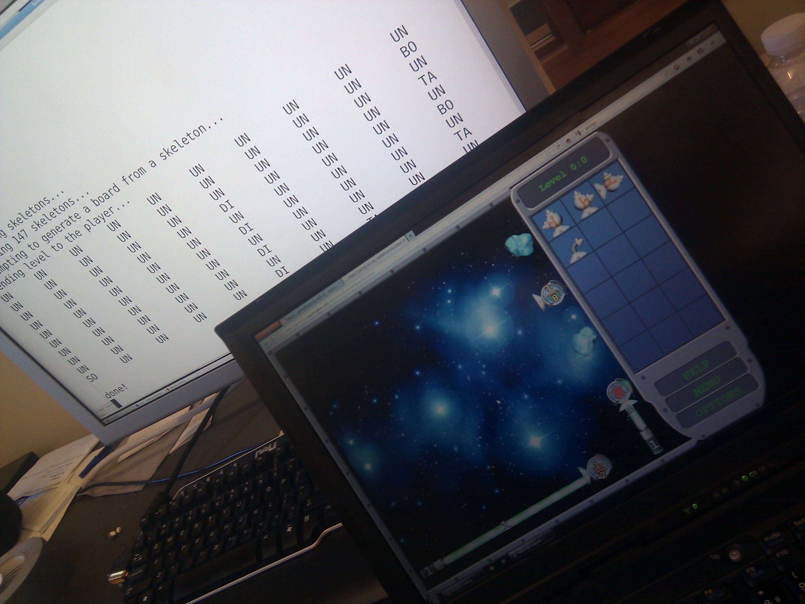 server-side generator display and generated level in-game