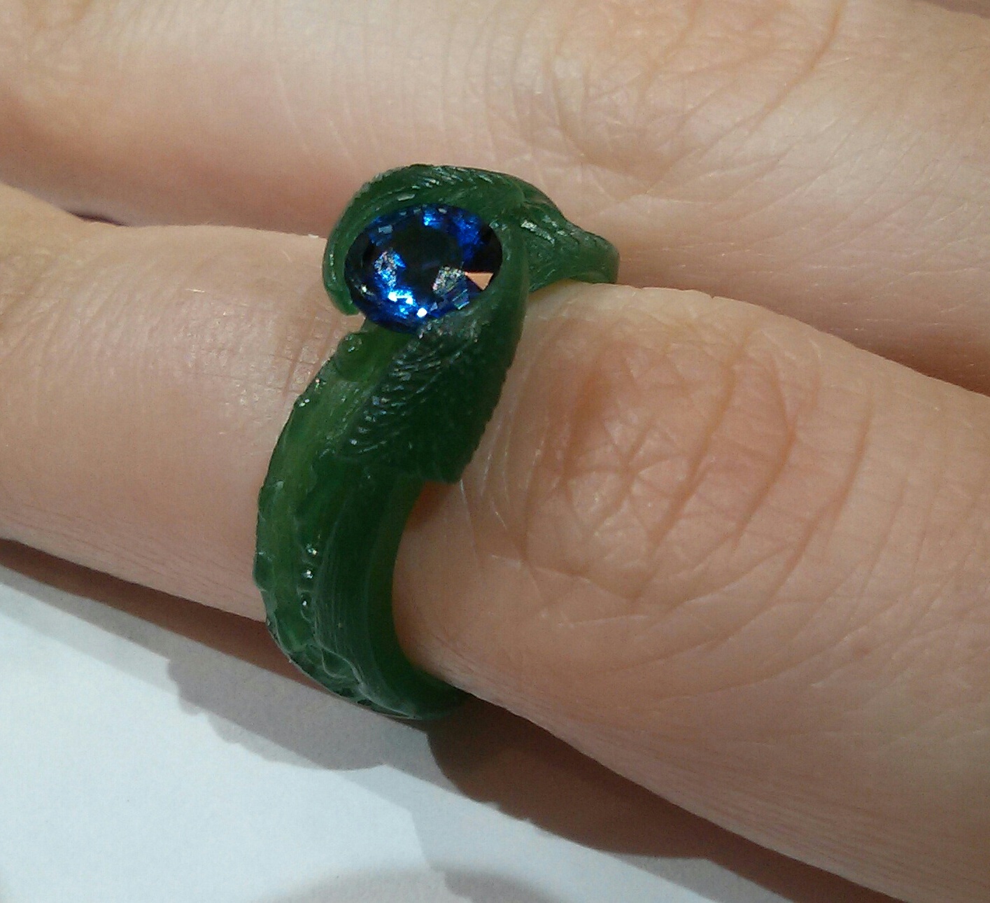 ring prototype on finger
